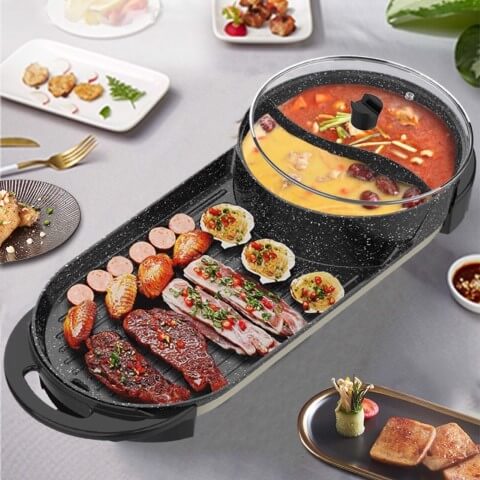bếp lẩu nướng 2 trong 1