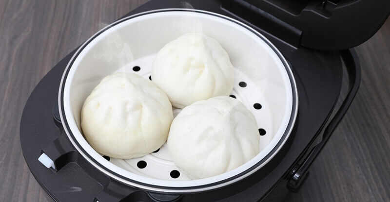 cach hap banh bao bang noi com dien