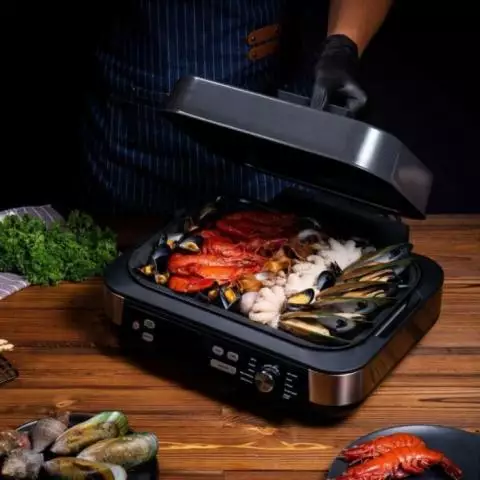 Bếp đa năng Megapot nhập khẩu Đức, hấp thực phẩm, nướng và chiên không dầu,  nấu chậm hầm thực phẩm