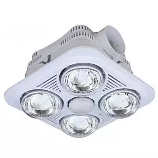 Đèn sưởi nhà tắm âm trần 4 bóng Hans H4B