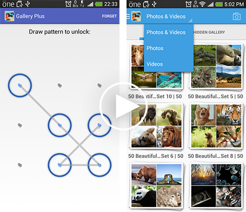 Gallery Plus, ứng dụng Android giúp ẩn hình ảnh, video với giao diện đẹp