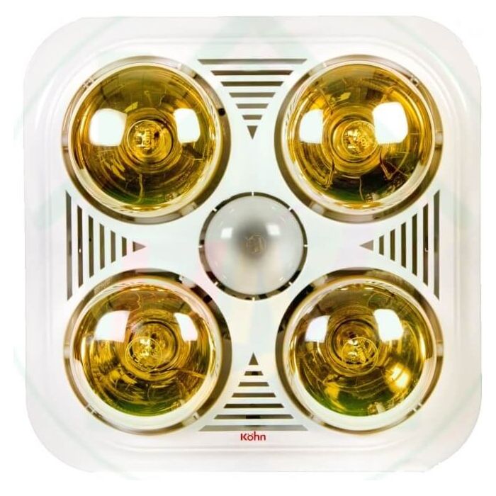 Đèn sưởi nhà tắm âm trần Braun Kohn BU04GR 4 bóng có điều khiển