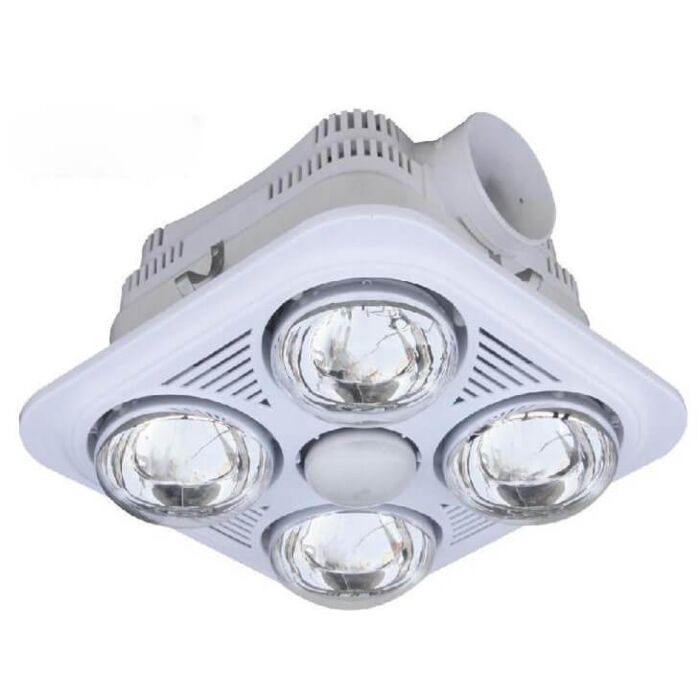 Đèn sưởi nhà tắm âm trần 4 bóng Hans H4B