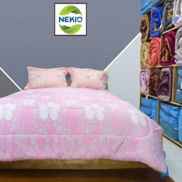 Chăn lông cừu Nekio Nhật Bản Dạ thảo hồng