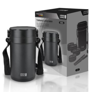 Hộp cơm giữ nhiệt Lebenlang LBT856, 4 ngăn chất liệu inox, giữ ấm 6 đến 8 giờ