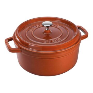 noi gang Staub La Cocotte round 24cm Cherry Red cua phap
