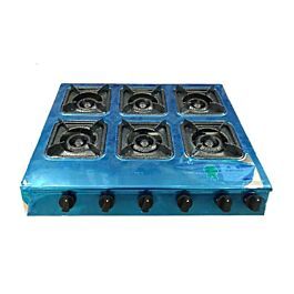 Bếp gas công nghiệp 6 họng nấu mì cay, cơm niêu cho nhà hàng, bảo hành 2 năm