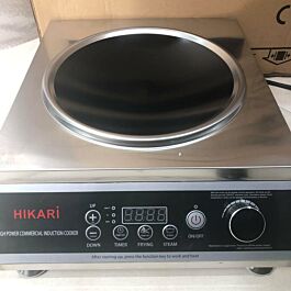 Bếp từ công nghiệp mặt lõm 5000w dùng cho nhà hàng kinh doanh, điều khiển núm vặn, đường kính 32 cm, dùng cho chảo tối đa 55 cm, bảo hành 2 năm