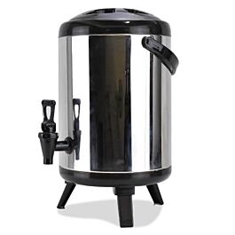 Bình ủ trà inox dung tích 10 lít (thực chứa 7,5 lít) giữ nóng lạnh 6 đến 8 giờ, có vòi, chất liệu inox, chân có thể gấp lại