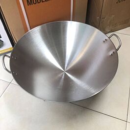 Chảo inox công nghiệp ATMAX AT-CSI201-60-2Q đường kính 60cm, sâu 22cm cho nhà hàng, dùng cho bếp từ và các loại bếp, bảo hành 5 năm