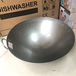 Chảo thép công nghiệp 2 quai đường kính 50 cm dùng cho bếp từ mặt lõm phục vụ nhu cầu kinh doanh của nhà hàng, bảo hành 5 năm
