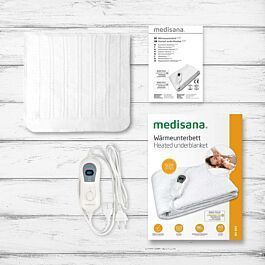 Đệm điện đơn Medisana HU 665, kích thước 150 cm x 80 cm, công suất 60 w, sợi tổng hợp nhẹ thoáng và thấm hút tốt, bảo hành 2 năm