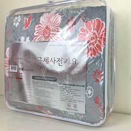 Đệm điện Sang A hoa văn hồng (nội địa Hàn Quốc), kích thước 180cmx135cm, dùng cho giường đôi 2 người trở lên, bảo hành 3 năm