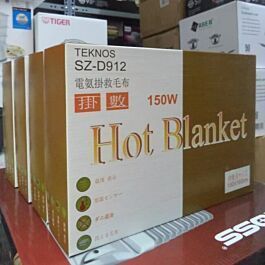 Chăn điện Nhật Bản Teknos SZ-D912, kích thước 190x160 cm, dùng cho 2 người, bảo hành 2 năm