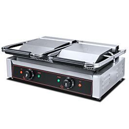 Máy kẹp nướng công nghiệp đôi cao cấp cho cửa hàng kinh doanh, công suất 3600w, kẹp 4 đến 7 bánh mì pate, bảo hành 2 năm
