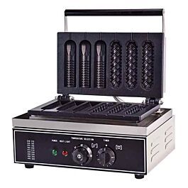 Máy làm bánh công nghiệp (Waffle xúc xích, bánh ngô), bảo hành 2 năm