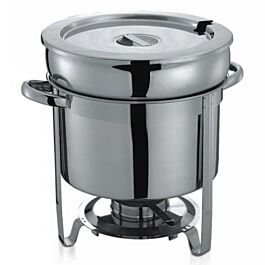 Nồi buffet soup đường kính 26 cm, dung tích 7 lít, dùng cho nhà hàng và khách sạn, sử dụng cồn để hâm nóng thực phẩm