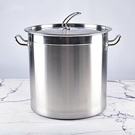 Nồi inox cao dung tích 100 lít, đáy 5 lớp, kích thước 50x50 cm, chuyên dùng cho nhà hàng kinh doanh, bảo hành 5 năm