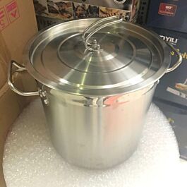 Nồi inox 304 cao dung tích 21 lít, đáy liền khối 5 lớp, kích thước 30x30 cm dùng cho nhà hàng, bảo hành 5 năm