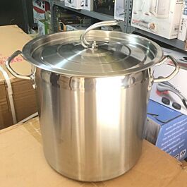 Nồi inox 304 cao dung tích 31 lít, đáy liền khối 5 lớp, kích thước 35x35 cm, nấu liên tục bền bỉ, bảo hành 5 năm