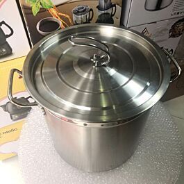 Nồi inox 304 cao dung tích 70 lít, kích thước 45x45 cm, đáy liền khối 5 lớp, nắp inox, bảo hành 5 năm
