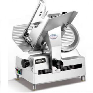 Máy thái thịt công nghiệp ATMAX AT-SL300E, cắt 50 đến 70 kg mỗi giờ, độ dày 1-15mm, bảo hành 2 năm