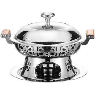 Nồi lẩu sử dụng cồn phong cách cổ điển Châu Âu, chất liệu inox 304, dùng cho 1 đến 2 người ăn