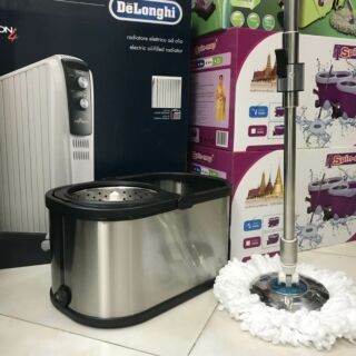 cây lau nhà thùng inox spin mop thái lan