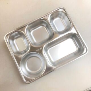 khay com inox 5 ngan