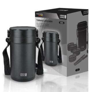 Hộp cơm giữ nhiệt Lebenlang LBT856, 4 ngăn chất liệu inox, giữ ấm 6 đến 8 giờ