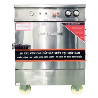Tủ nấu cơm công nghiệp 4 khay, nấu 12-16 kg gạo mỗi lần, bảo hành 2 năm