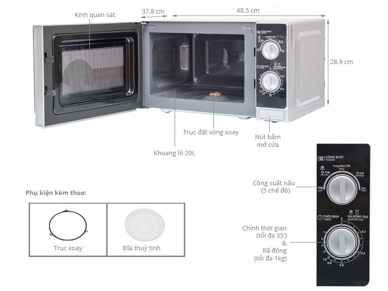lo vi song Sharp R-205VN-S