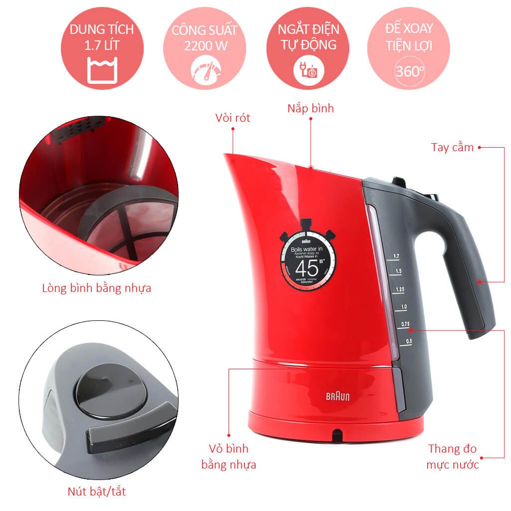am sieu toc Braun WK 300 mau do