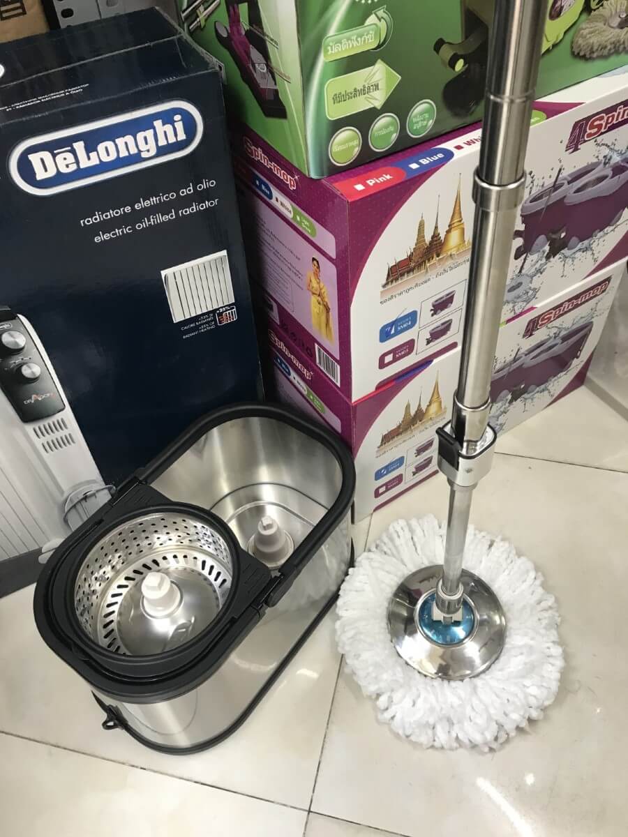 cay lau nha thong minh spin mop inox moi