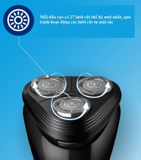 dau cao cua philips s1103 co 27 luoi cat