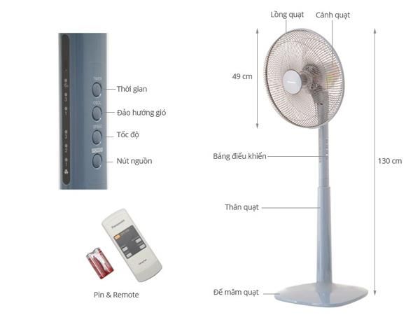 quat cay dung Panasonic F-409KB nhat ban