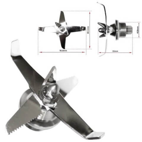 Lưỡi dao xay 6 cánh dễ dàng xay và trộn liên tục