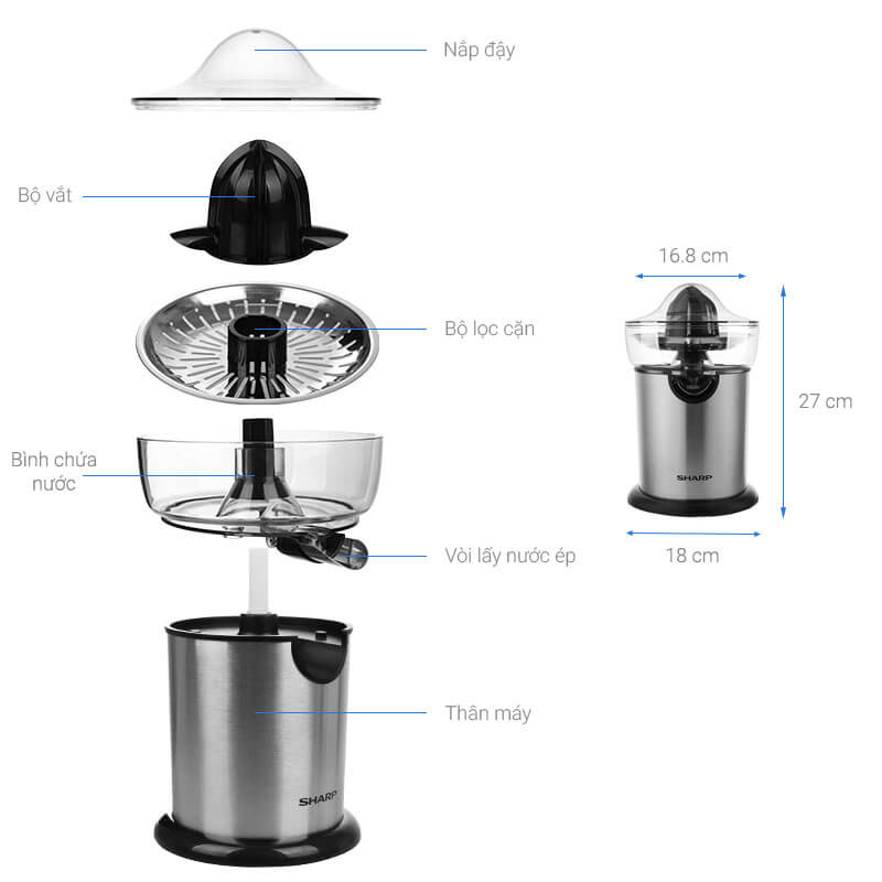 máy vắt cam sharp ej-j130-st