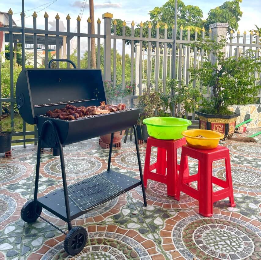 bep nuong than hoa ngoai troi BBQ BH921