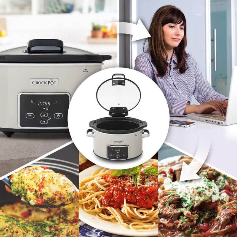 noi nau cham Crock-Pot CSC059X nap kinh trong suot