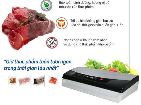 Máy hút chân không và hàn miệng túi Bluestone VSB-2735
