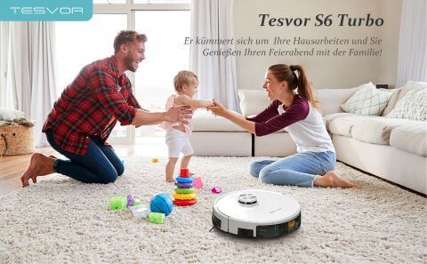 robot hut bui Tesvor S6 Turbo thuy si
